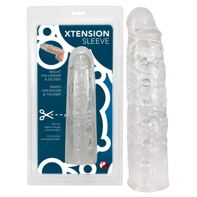 XTension Prozirni Sleev sa Uzorkom i Dužinom 22 cm - Sexy Shop