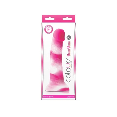 Yum Yum 7" Dildo - Roze, vodootporno sa vakuumskim postoljem - Sexy Shop
