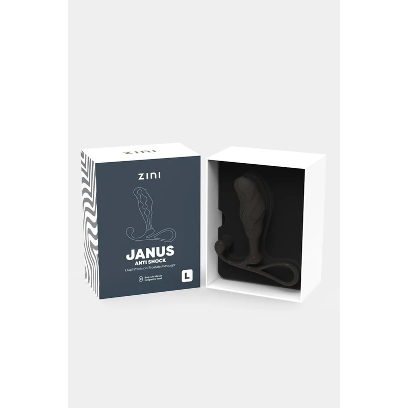 Zini Janus Anti Shock Prostate Massager - Vodootporni, Crni, 11,7 cm