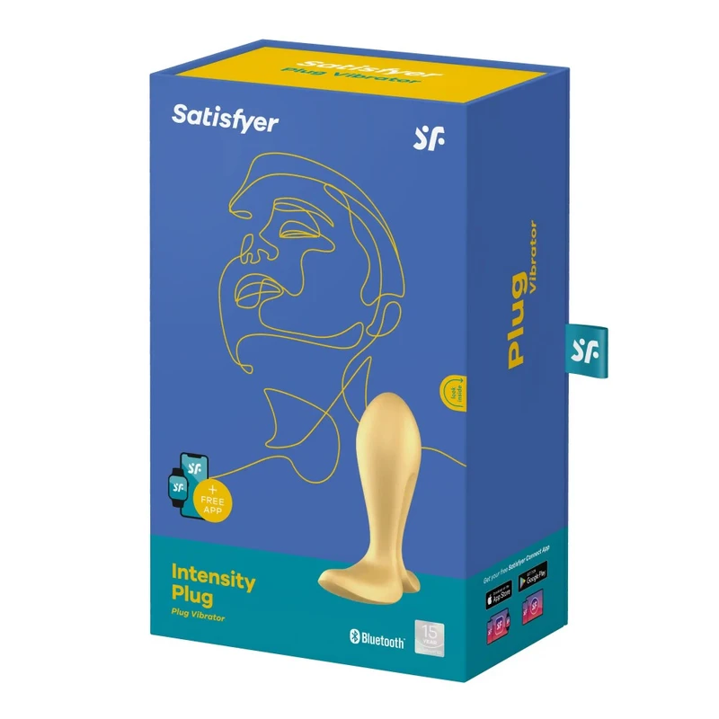 Zlatni Intensity Plug sa aplikacijom – vibrirajući analni stimulator